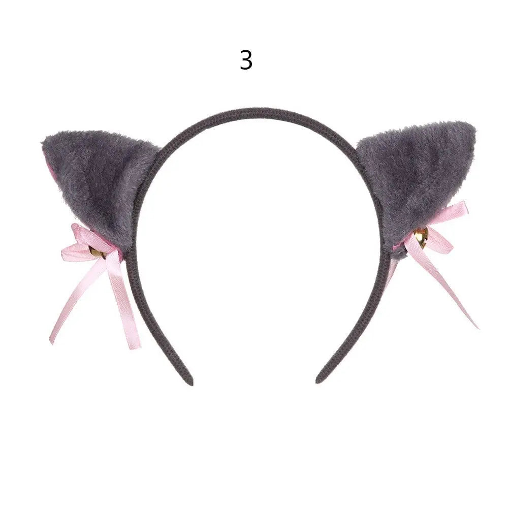 Anime Cat Ear Headband with Bell – Cosplay Hair Accessory