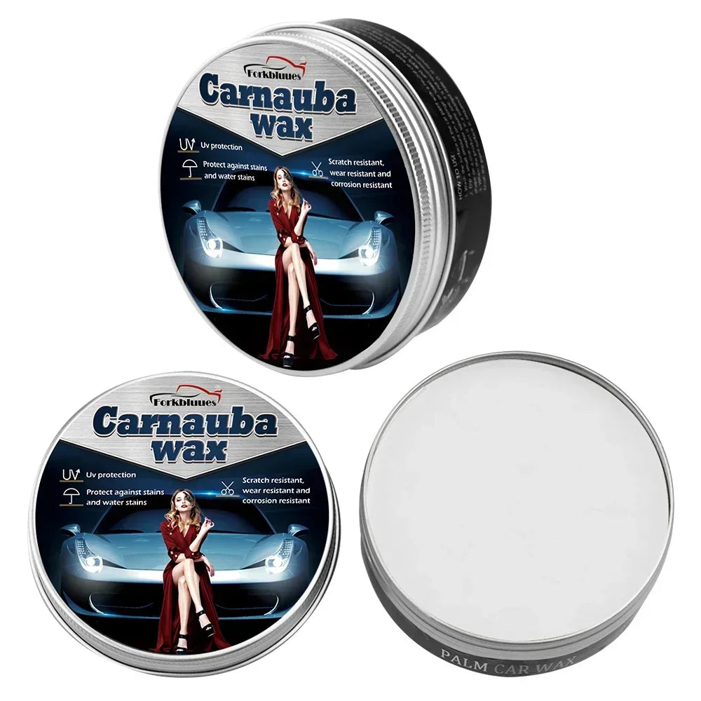 Car Wax Crystal Plating Set Hard Auto Wax Paint Care Coating Tiny Scratch Repair Car Polisher With Sponge Car Accessories Peaceful Pleasures Health and Wellness For white car