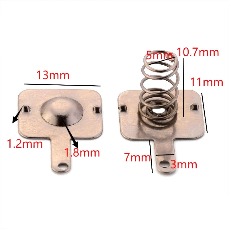 20PCS High Quality Silver DIY 18650 Battery Sheet Spring Contact Sheet Battery Box Positive And Negative Single Bipolar Peaceful Pleasures Health and Wellness