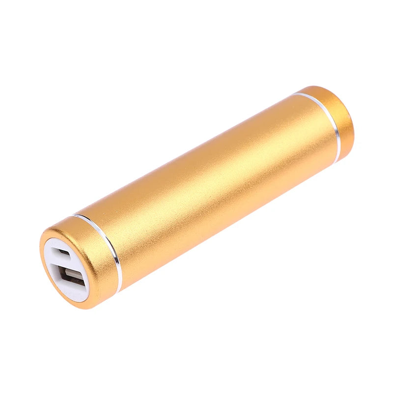 Versatile 18650 Power Bank Case Kit Cylindrical Aluminum Alloy Welding-Free Type C Mobile Power Supply Kit Battery Case Peaceful Pleasures Health and Wellness Gold