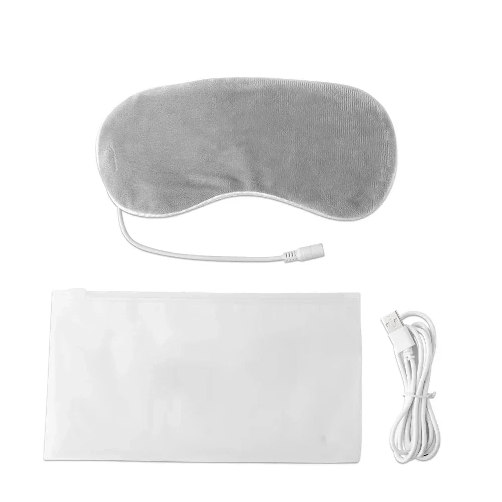 USB Heated Eye Mask for Dry Eyes & Sleep – Warm Compress with Constant Temperature, Dark Circles & Puffiness Heated Eye Mask Peaceful Pleasures Health and Wellness grey