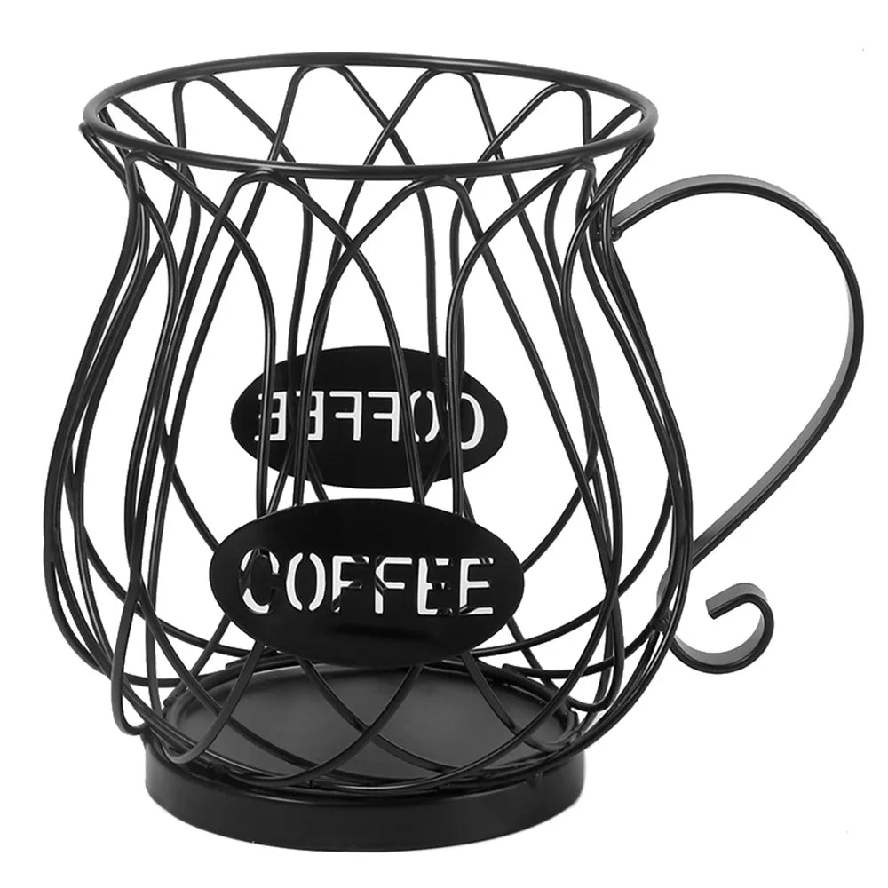 Large Capacity Metal Coffee Pod Holder – Countertop Organizer & Storage Rack for Coffee Pods