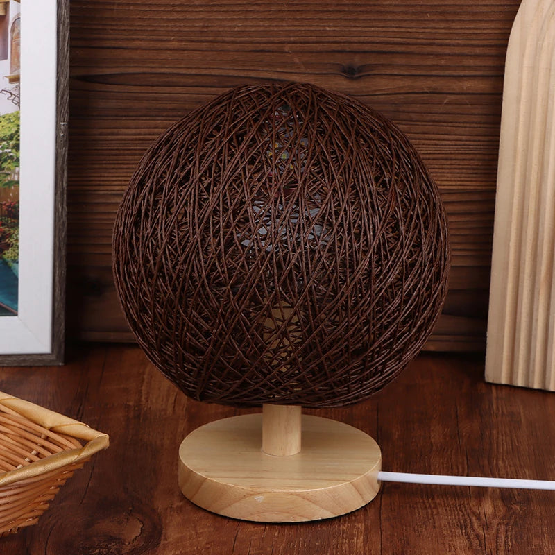 20cm Restaurant Bar Chandelier Rattan Ball Lampshade Handmade DIY Hand-woven Rattan Vine Ball Pendant Lampshade Light Lamp Shade Peaceful Pleasures Health and Wellness A5