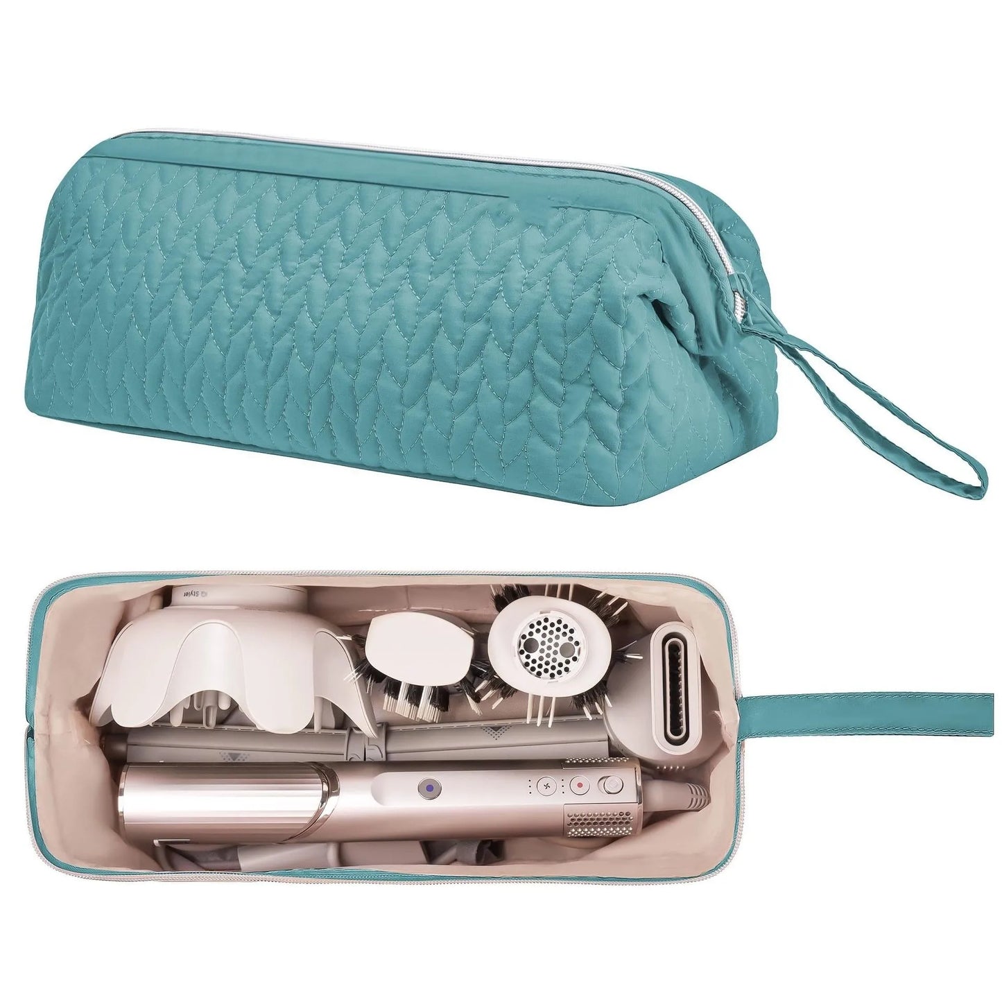 New Hair Dryer Storage Bag Waterproof Dustproof Hair Straightener Organizer Case Travel Shockproof Bag for Dyson Hair Dryer Peaceful Pleasures Health and Wellness Green 35X15X15cm