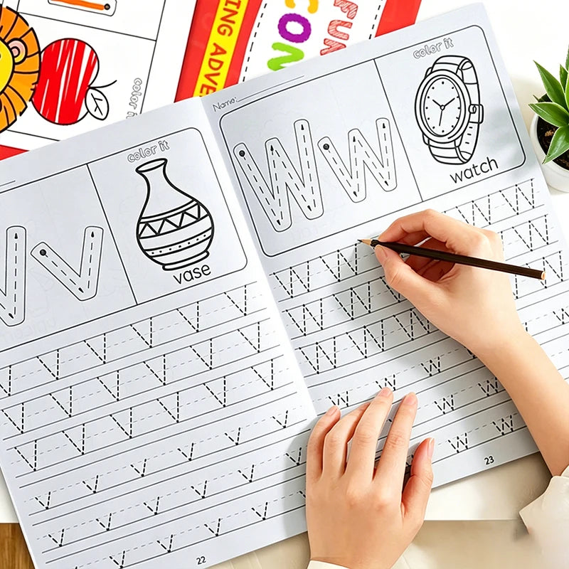 32-Page A-z Letter Tracing Book Interactive Abc Writing Practice