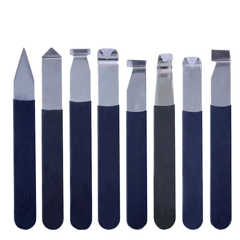 Tools DIY Ceramic Craft Ceramics & Pottery Clay Sculpture Tool Crafts Rubber Handle Stainless Steel Sewing Sculpting Home Arts Peaceful Pleasures Health and Wellness 8-piece set