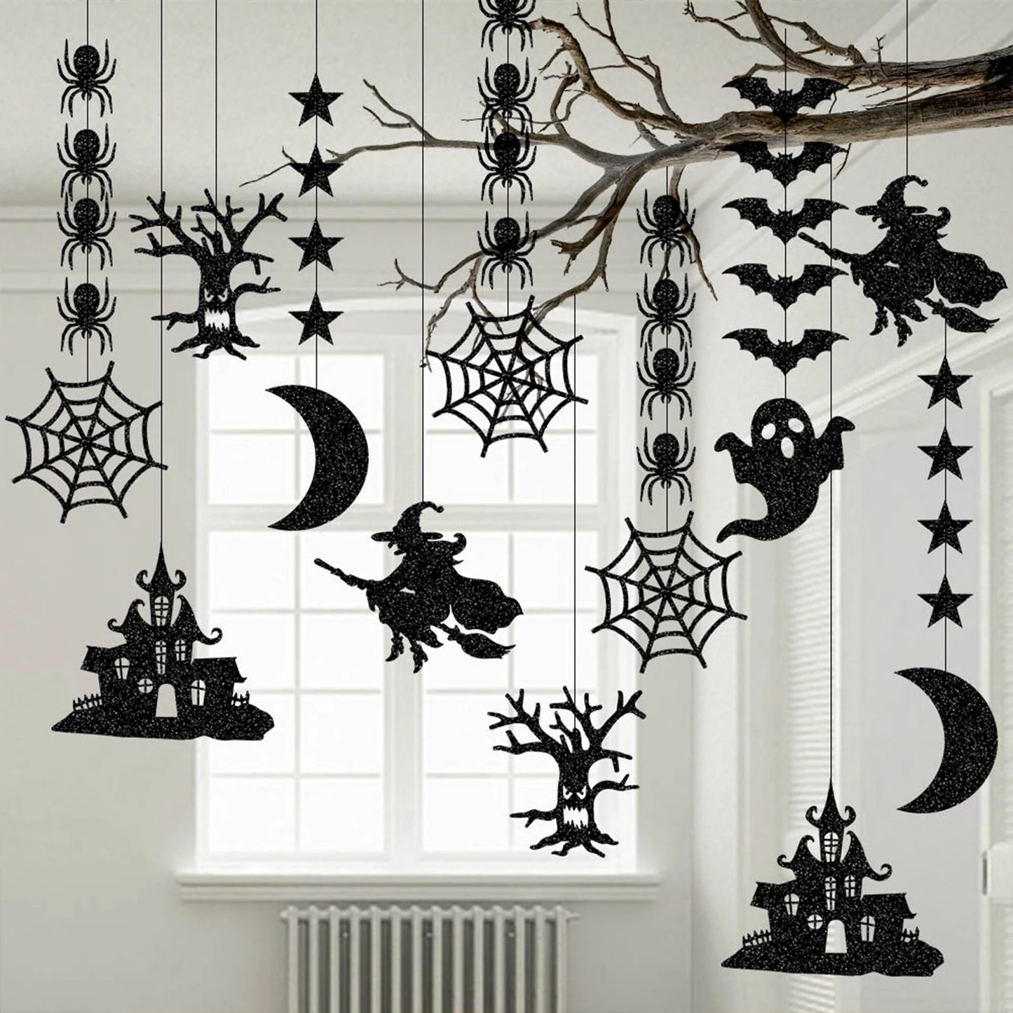 6-Piece Halloween Hanging Ceiling Decorations – Spooky Party Décor Halloween Hanging Decor Peaceful Pleasures Health and Wellness