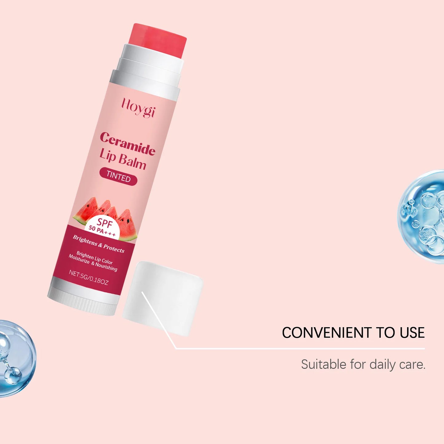 Watermelon Lip Balm with Nicotinamide | Glossy Crystal Moisturizer