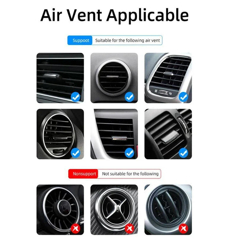 Magnetic Car Phone Holder Air Vent Clip Mount 360 Rotation Support for Cell Phones Xiaomi iPhone 14 Samsung Phone Holder in Car Peaceful Pleasures Health and Wellness