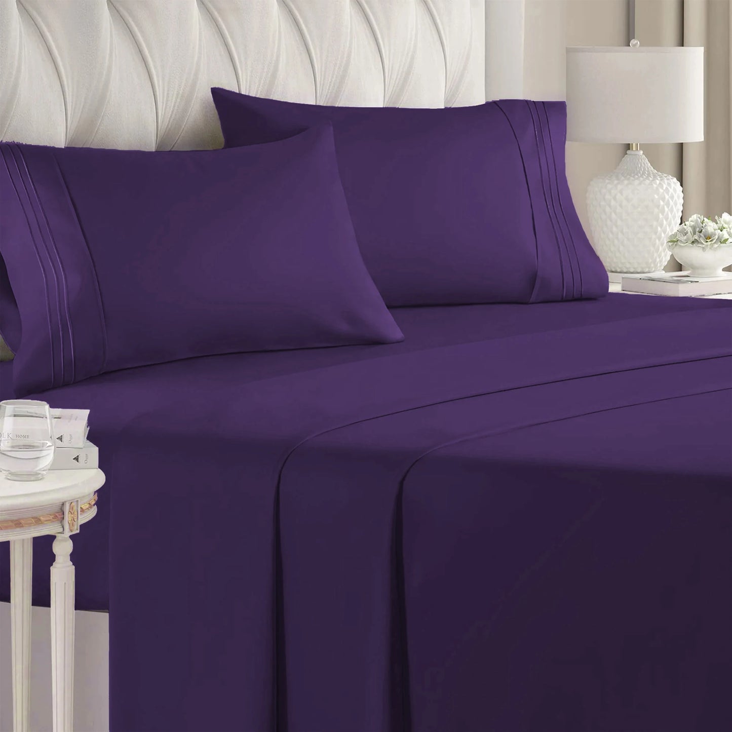 Battilo 4-Piece Luxury Microfiber Bed Sheet Set | All Sizes