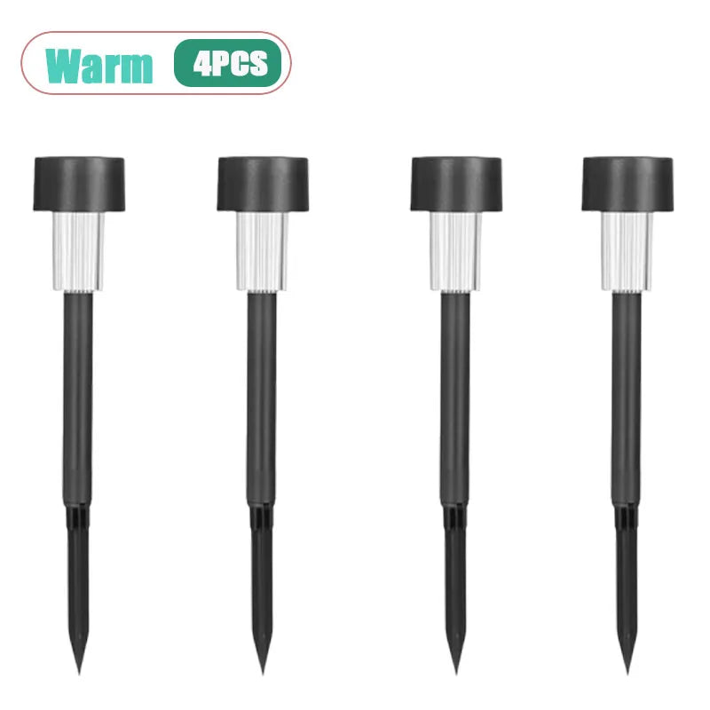 Solar Stainless Steel Pathway Lights | Waterproof Garden Stake Lamps