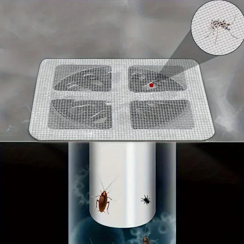 10-Pack Disposable Shower Drain Hair Catcher Mesh Covers