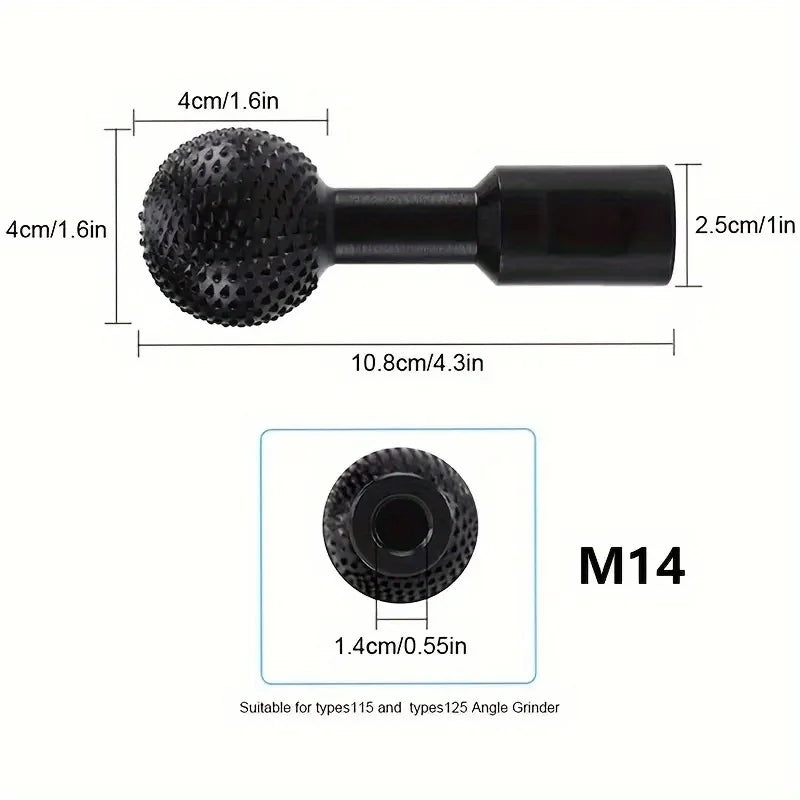 10/14mm Sphere Rotary Grinding Head – Wood Carving Engraving Bit Peaceful Pleasures Health and Wellness GZ205-14MM
