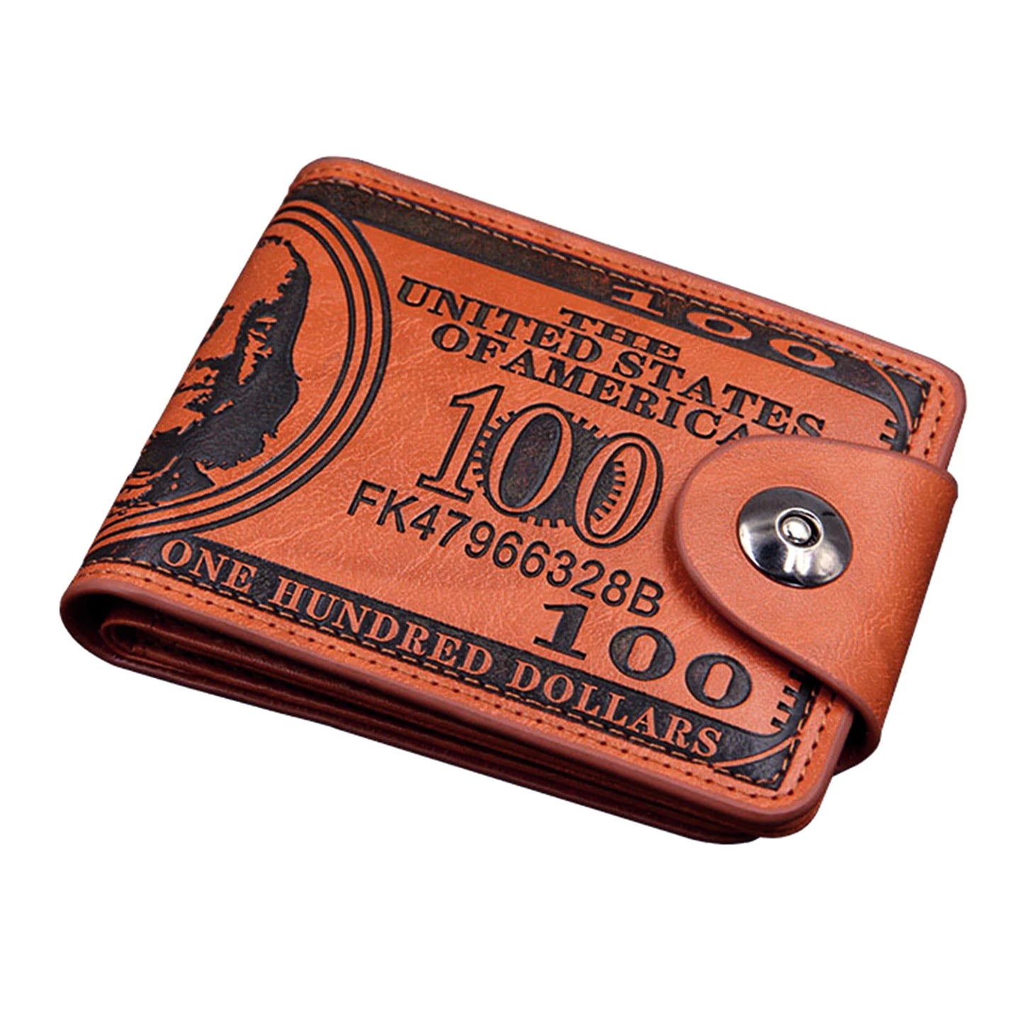 Men's Vintage Folding Wallet Fashionable Mini Wallets Retro Hand Bags for Friend Family Neighbors Gift Peaceful Pleasures Health and Wellness Brown