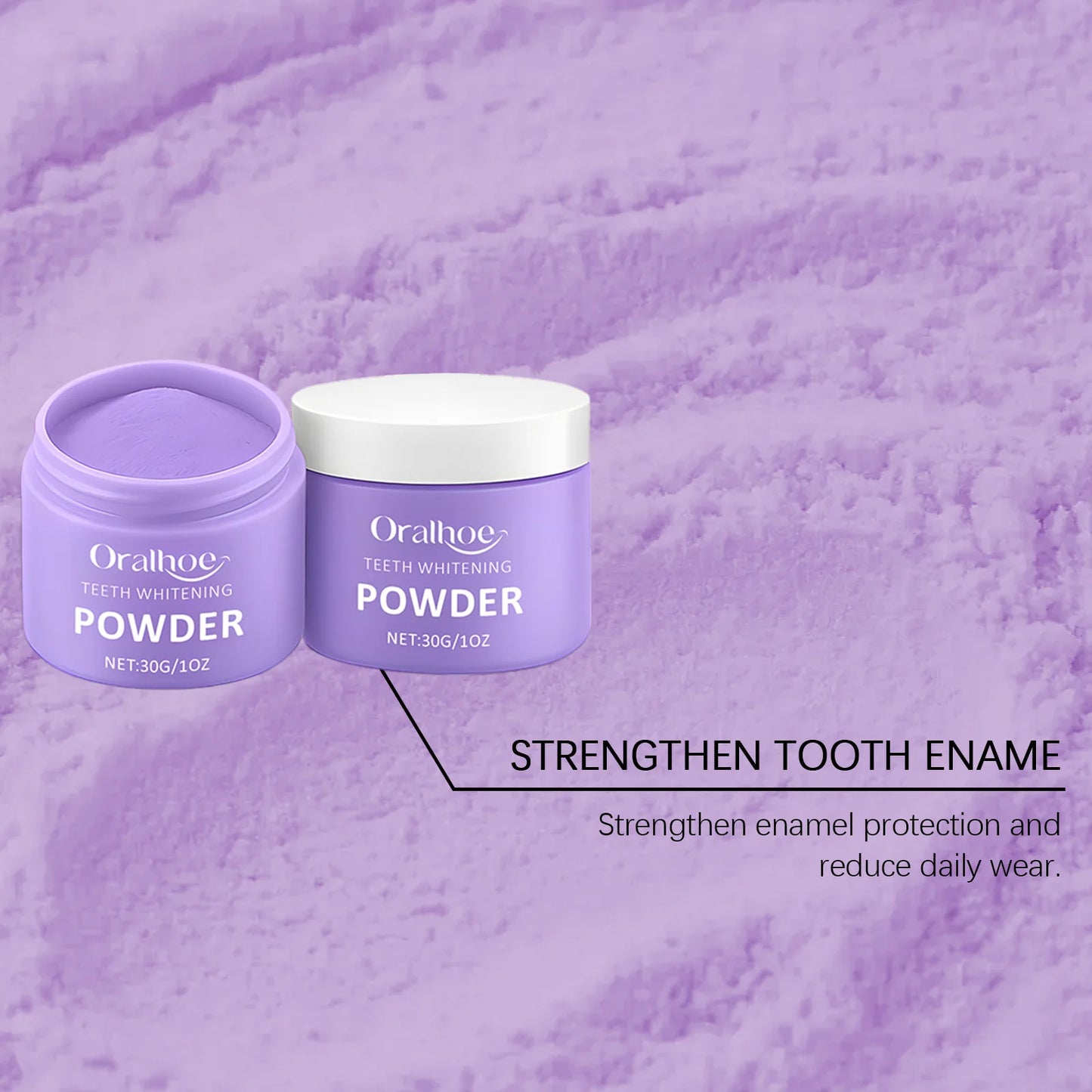 Oralhoe Purple Tooth Powder | Whitening, Stain & Odor Removal