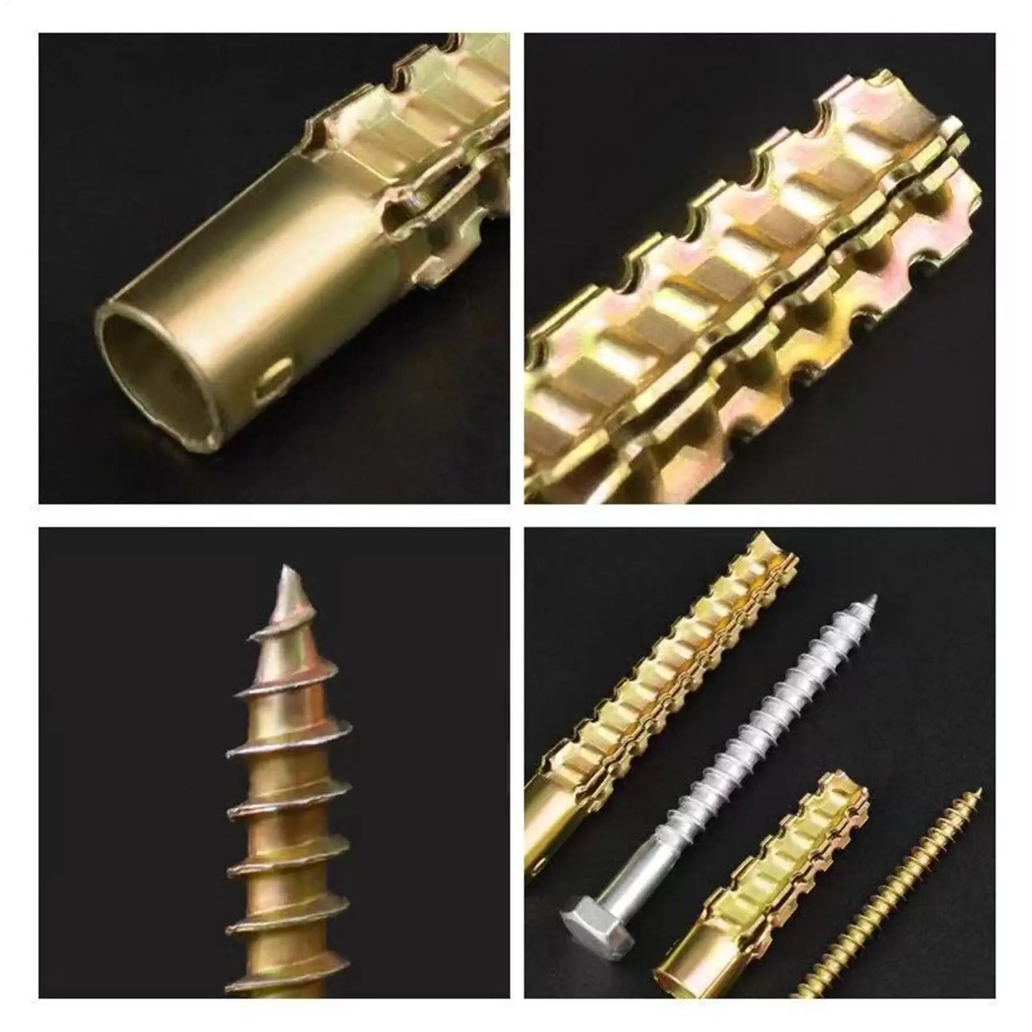 Carbon Steel Short Expansion Screw Set – 30pc Wall Anchors