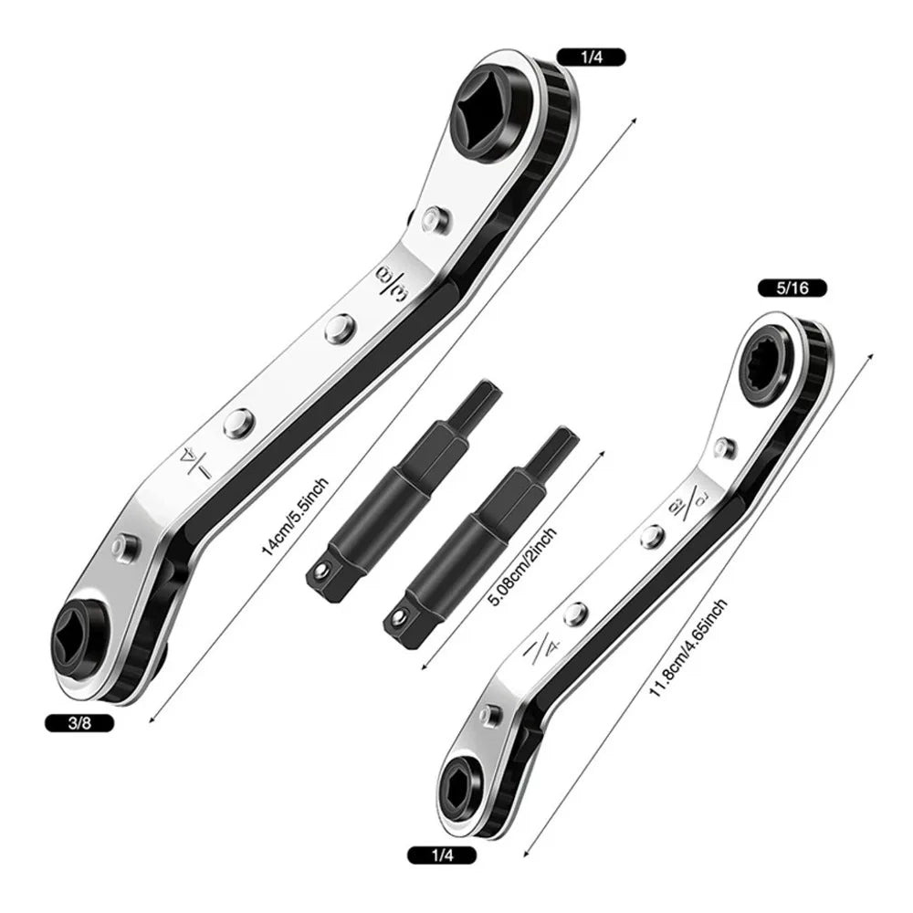 Double Head Ratchet Wrench Set – AC & Refrigerator Repair