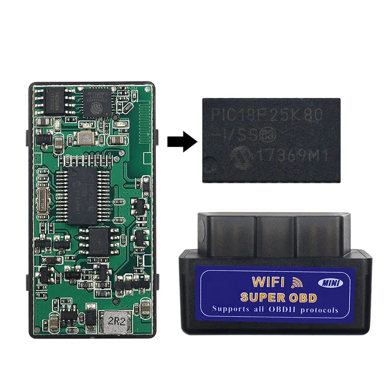 ELM327 V1.5 Bluetooth OBD2 Scanner – PIC18F25K80 Dual PCB