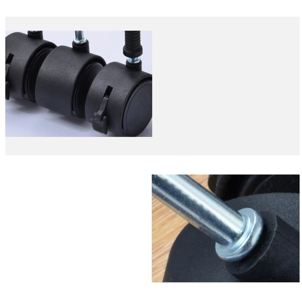 4Pcs Swivel Caster Wheels Black Swivel Caster Wheels Furniture Casters Office Chair Wheel 360 Degree Rotate Hardware Accersory Peaceful Pleasures Health and Wellness