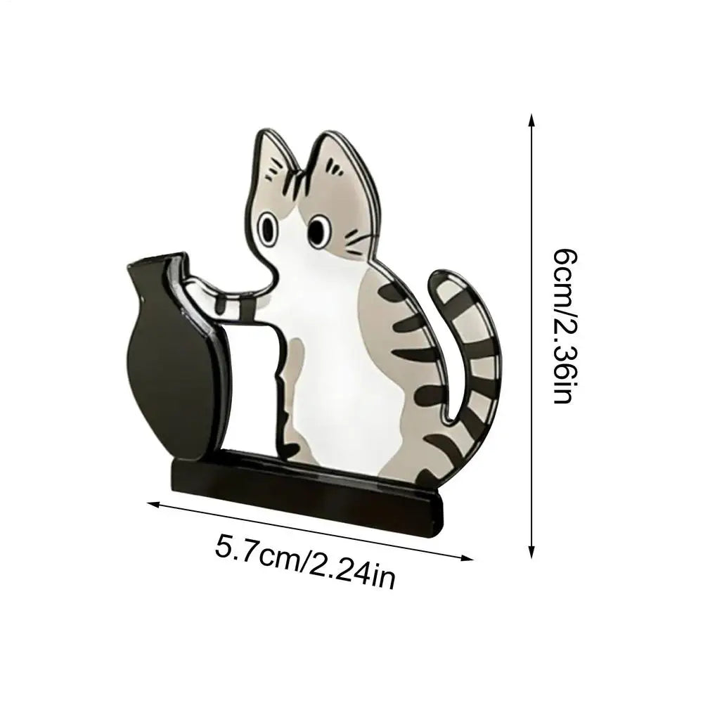 Acrylic Cat Whiskers Storage Container Cute Memorial Keepsake with Wide Opening for Fridge Wall Desk Office Bedroom Peaceful Pleasures Health and Wellness 01