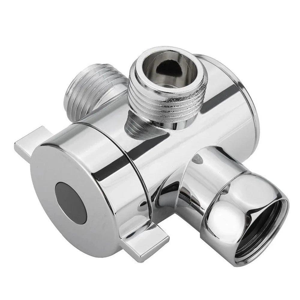 3-Way Shower Diverter Valve 1/2" ABS Chrome Faucet Splitter