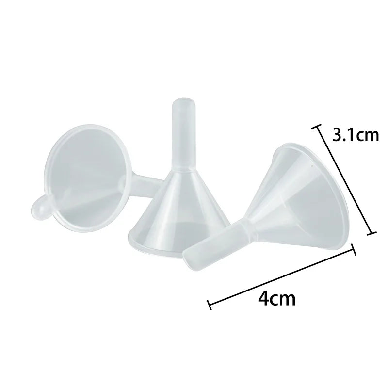 4-Pack Mini Plastic Funnels – Diamond Painting & Bottle Filling