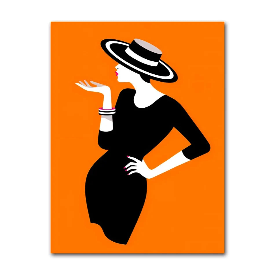Modern Fashion Figure Canvas Wall Art | Makeup POP Poster