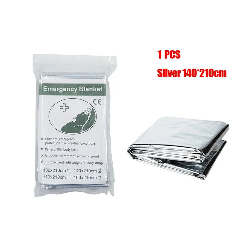 Emergency Thermal Poncho Blanket | Windproof Waterproof Camping