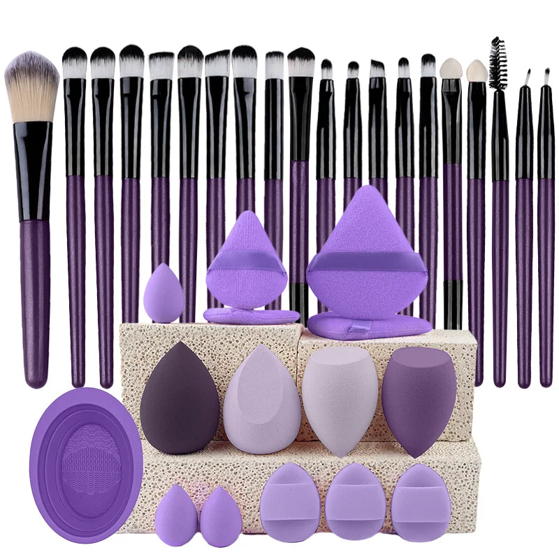 RUNTOIN 20-Piece Makeup Brush Set – Eye, Face & Blending Makeup Brush Set Peaceful Pleasures Health and Wellness PU20-C15