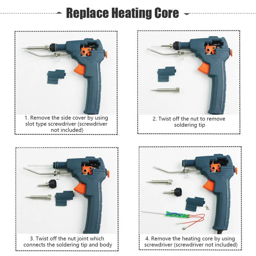 60W Handheld Soldering Gun Internally Heated Electric Iron Tin Wire