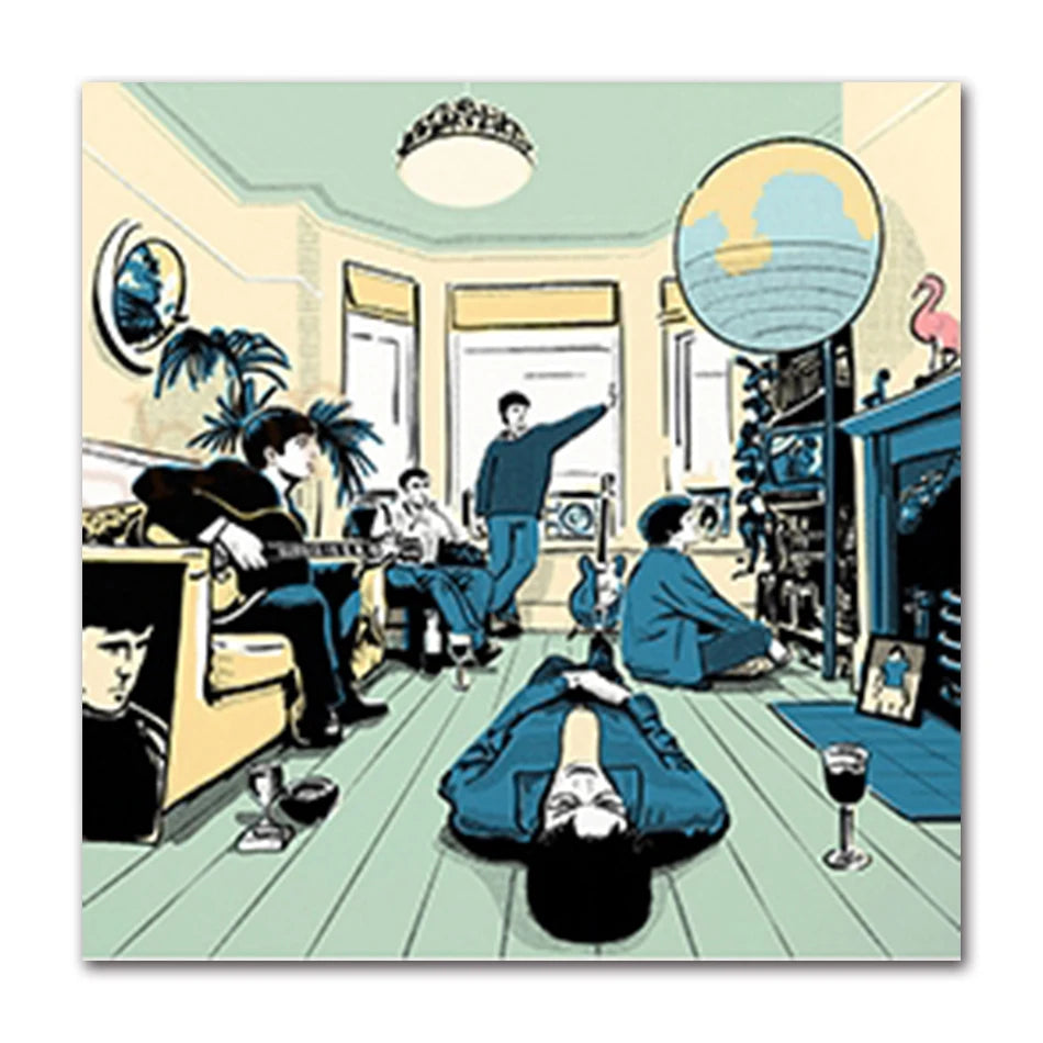 Oasis Album Canvas Poster | Britpop Manchester Music Wall Art Music Canvas Poster Peaceful Pleasures Health and Wellness 60148-01 50x70cm Unframed