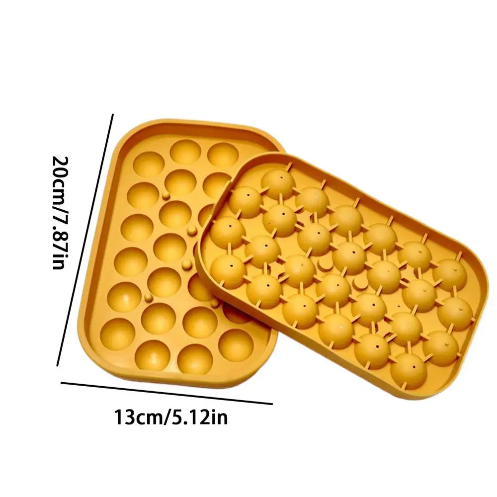 Silicone Ice Ball Mold – 26-Grid Tray with Lid | Easy Release