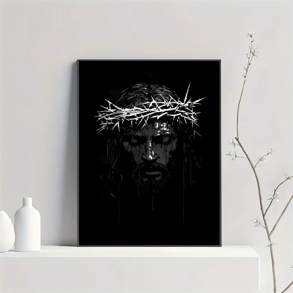 1pc frameless Son of God Jesus Cross Holy Light Wall Art, HD Canvas Print Poster, Suitable for Home, Living Room, Room Decoratio Peaceful Pleasures Health and Wellness z5 40x60cm Unframed