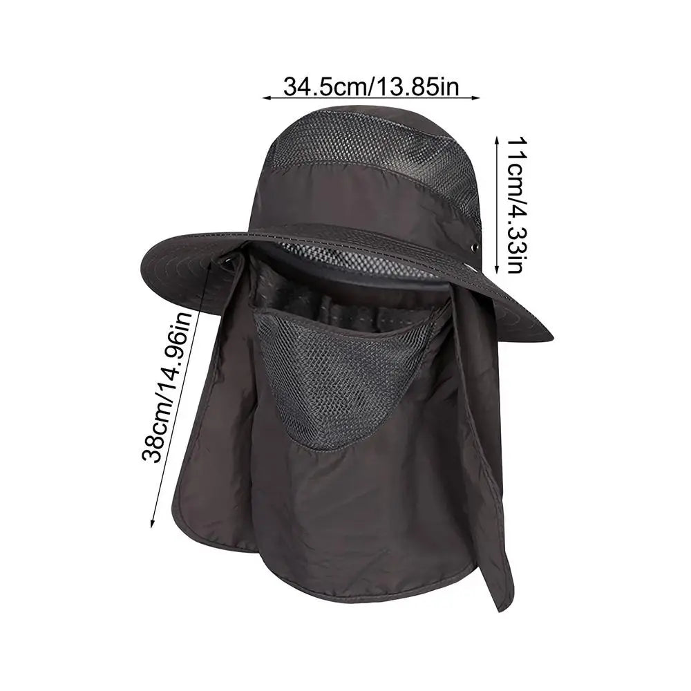 UPF 50+ Sun Hat with Neck Flap – Fishing & Hiking Bucket Hat