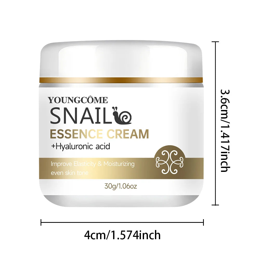 Snail essence cream with hyaluronic acid,Retinol Moisturizing Firming Lightening Repairing Smooth Skincare Whitening Creams Peaceful Pleasures Health and Wellness 30G