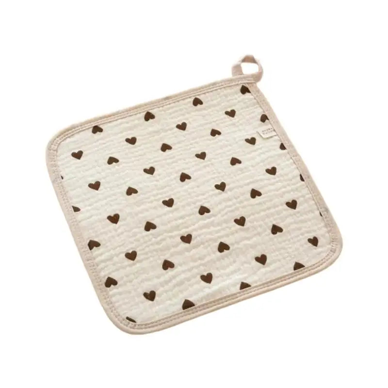 Cotton Baby Drool Bib – Soft 4-Layer Saliva Towel for Newborns
