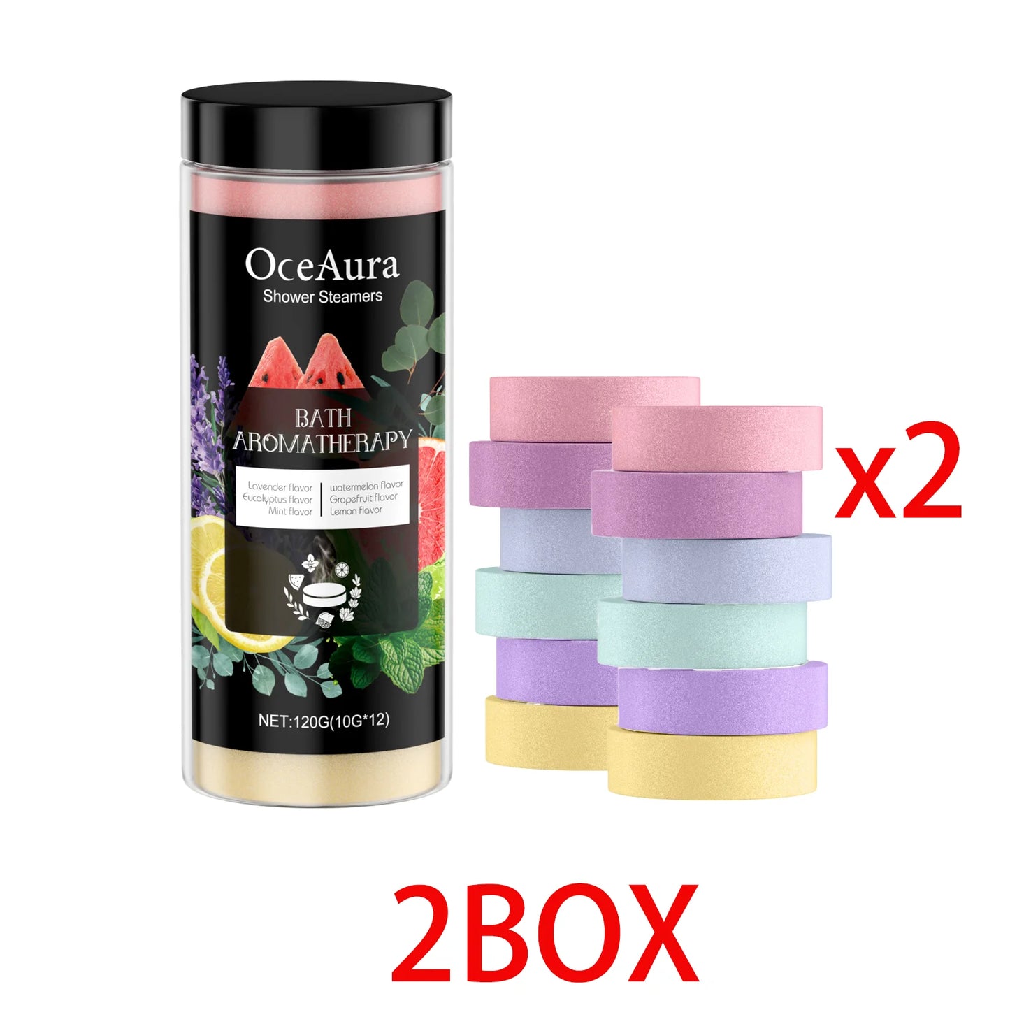 OceAura Shower Steamers 12-Pack | Aromatherapy Gift for Her