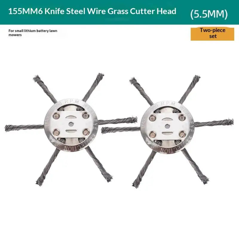 6-Inch Steel Wire Wheel Brush Head for Trimmer & Brushcutter