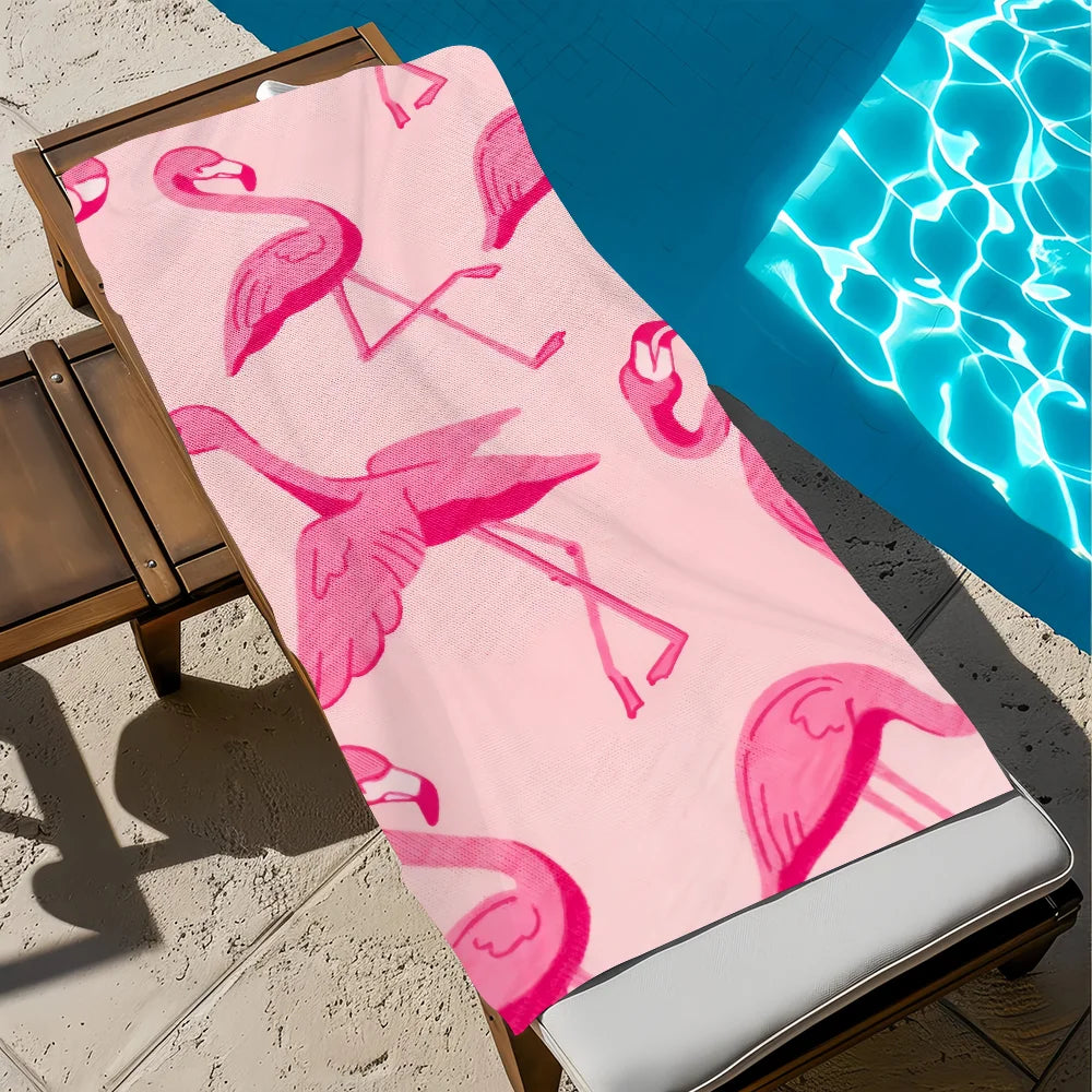 Flamingo Quick-Dry Beach Towel | Soft Pool & Travel Towel Quick-Dry Beach Towel Peaceful Pleasures Health and Wellness z4 STJ150x200CM