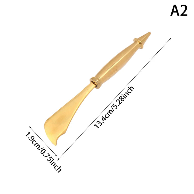Pure Copper Meridian Massage Stick Trigger Point Body Massager Brass Meridian Scraping Board Muscle Relaxation Acupoint Pres Pen Peaceful Pleasures Health and Wellness A2
