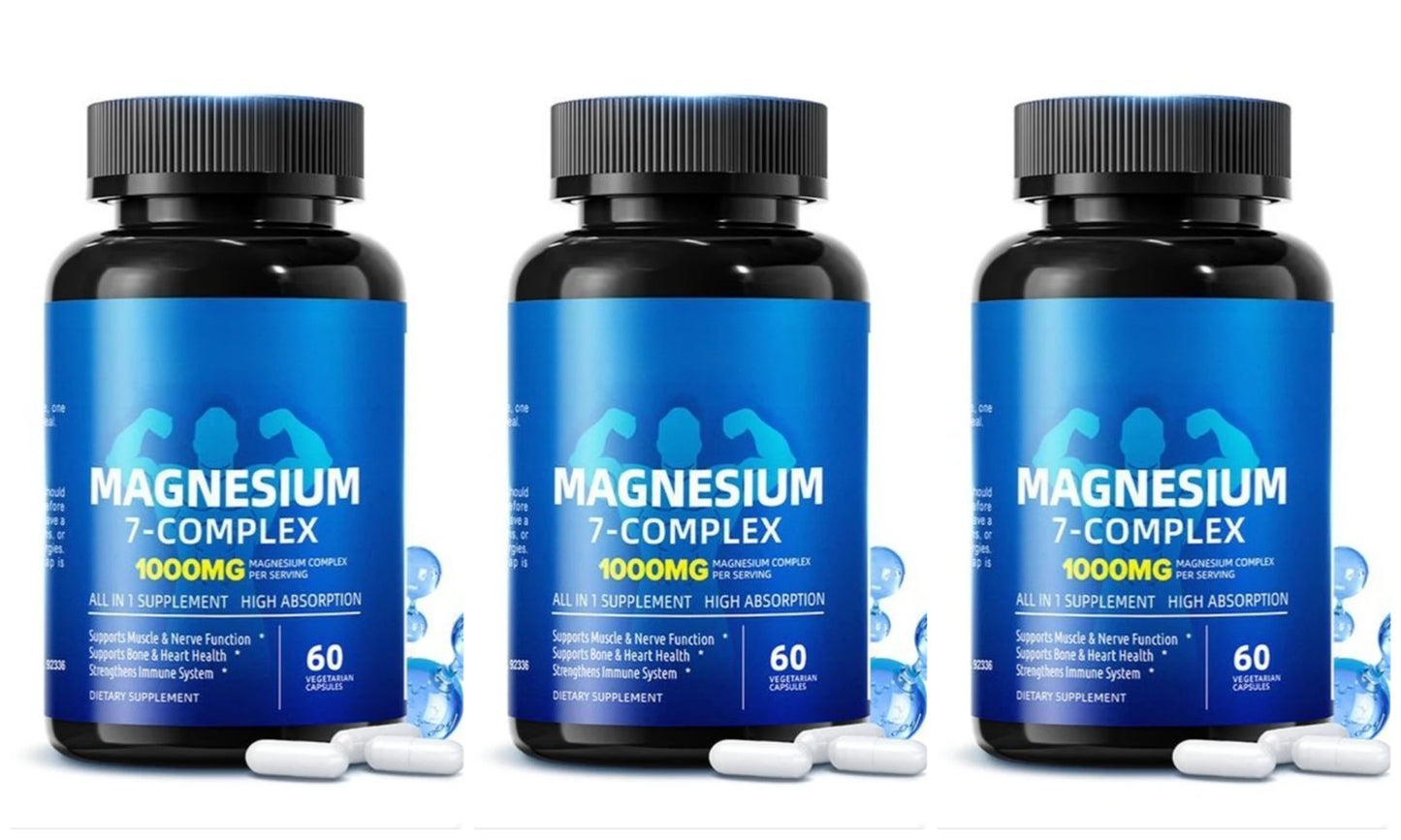 Magnesium 7-Complex 1000mg 7-in-1 High Absorption | 60 Veggie Caps