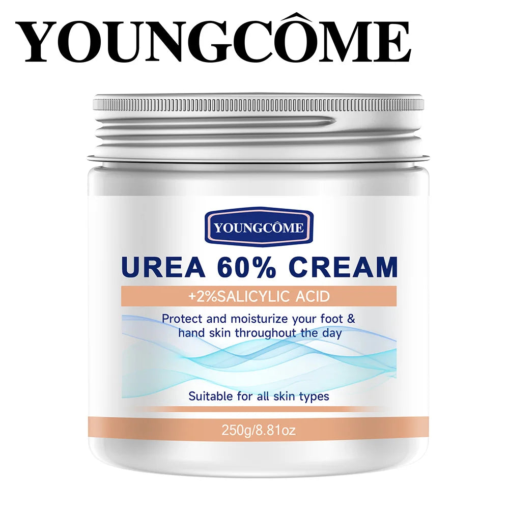 YOUNGCOME 250G Urea Cream with Salicylic Acid - Hydrating Hand Foot Cream for Dry Skin Care All Day 8.81OZ Peaceful Pleasures Health and Wellness