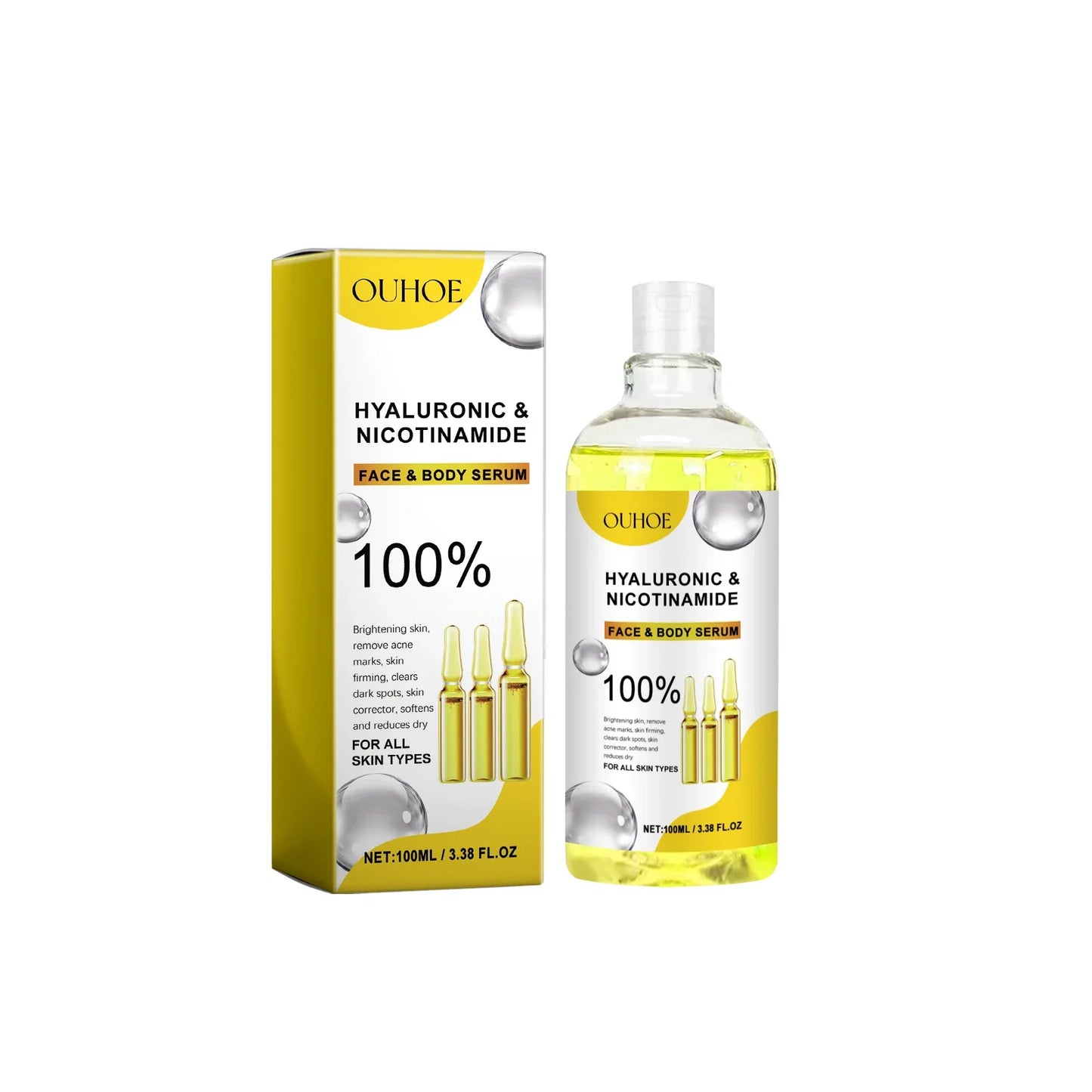 Hyaluronic Acid & Nicotinamide Face Serum – Brighten & Firm