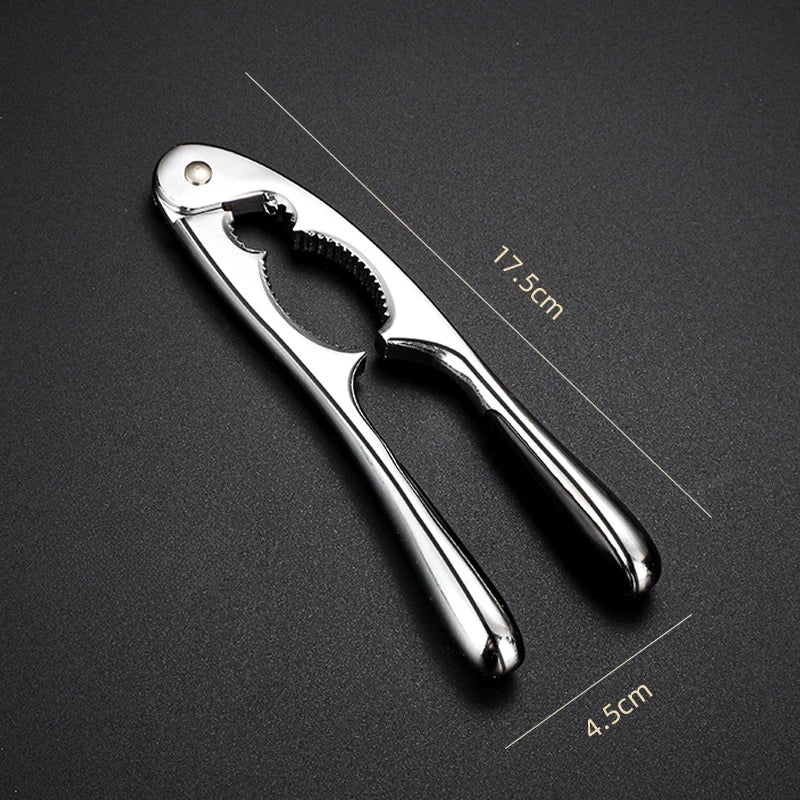 Stainless Steel Manual Kitchen Gadgets High Quality 2 Styles Choose Nut Cracker Case Opener Walnut Opener with Non-slip Handle Peaceful Pleasures Health and Wellness B
