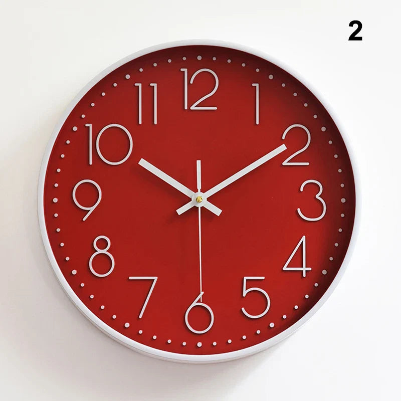 Silent Round Wall Clock | Modern Quartz Home & Office Decor
