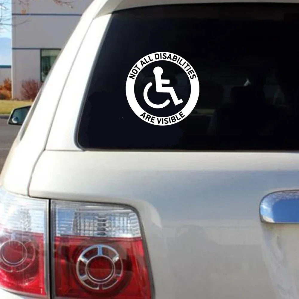4x Not All Disabilities Are Visible Decal Mental Health Car Truck Sticker Peaceful Pleasures Health and Wellness