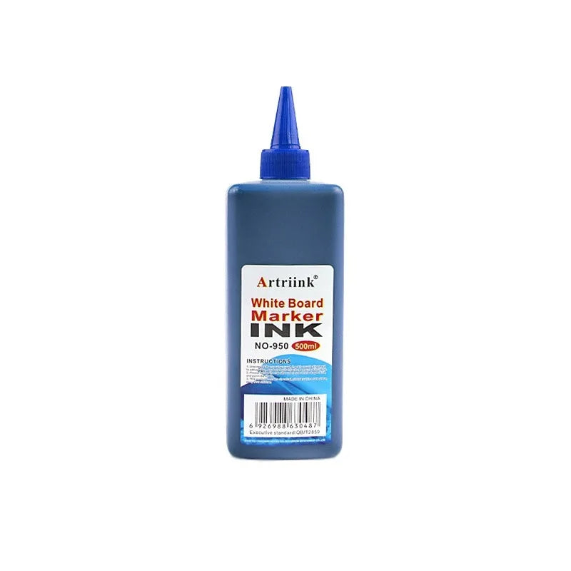 1pc Whiteboard pen ink 500ML replenishment liquid water-based large capacity erasable environmentally friendly filling liquid Peaceful Pleasures Health and Wellness Blue