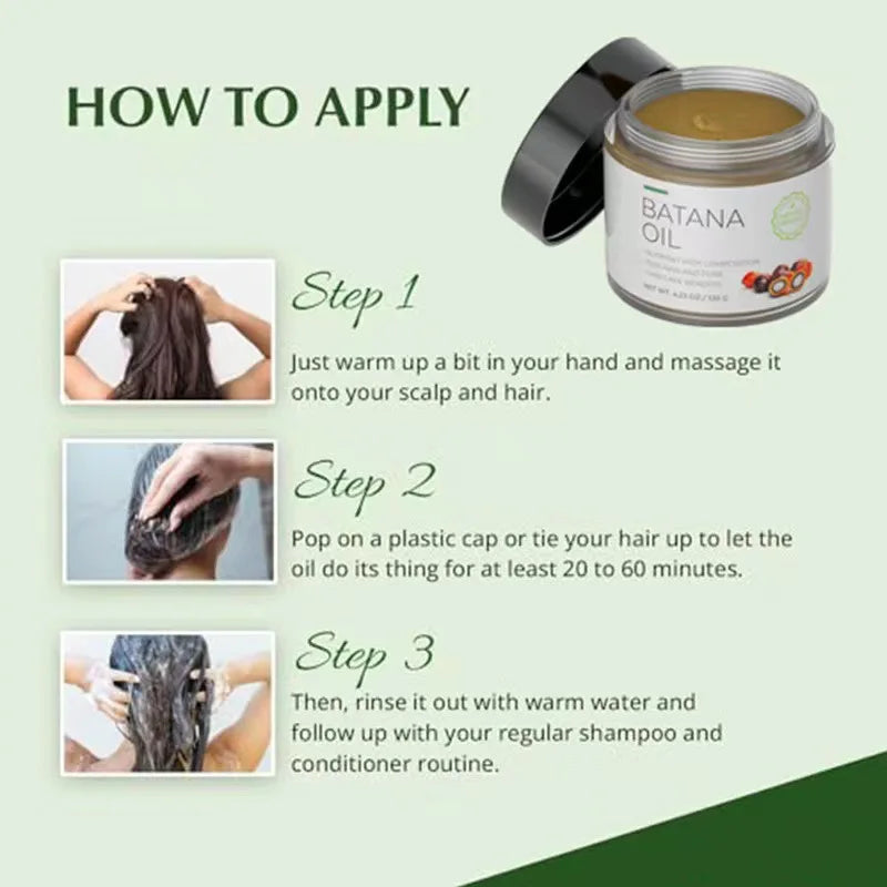 Raw Batana Oil for Hair Growth & Loss Prevention – 120g