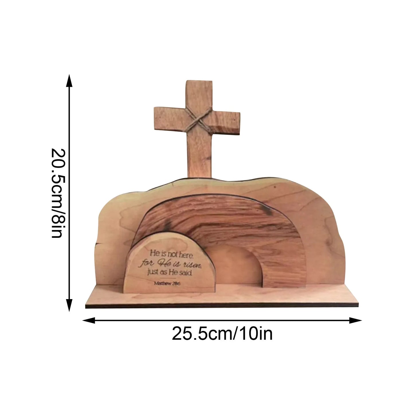 Easter Resurrection Scene Wooden Figurine – Risen Christ Decor