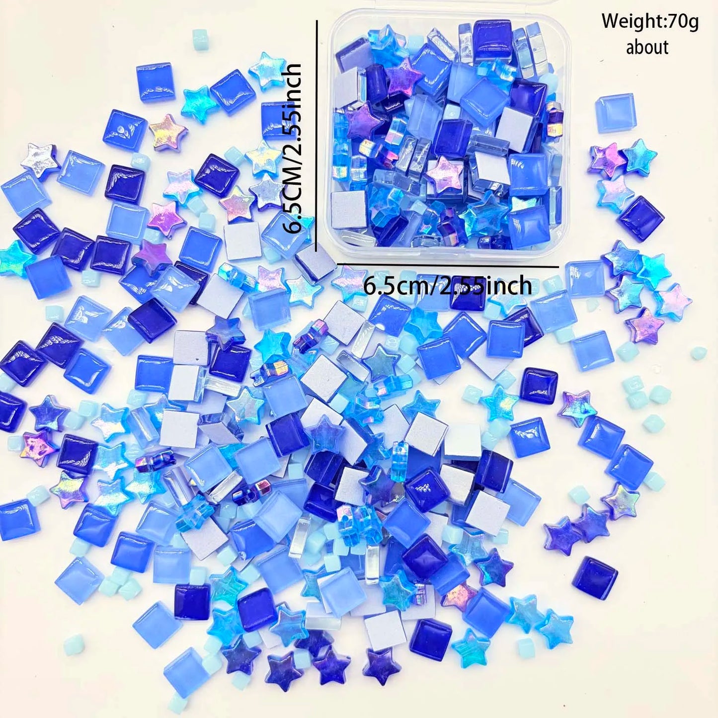 Glitter Multicolor Mosaic Tiles – Crystal Glass Craft Supplies